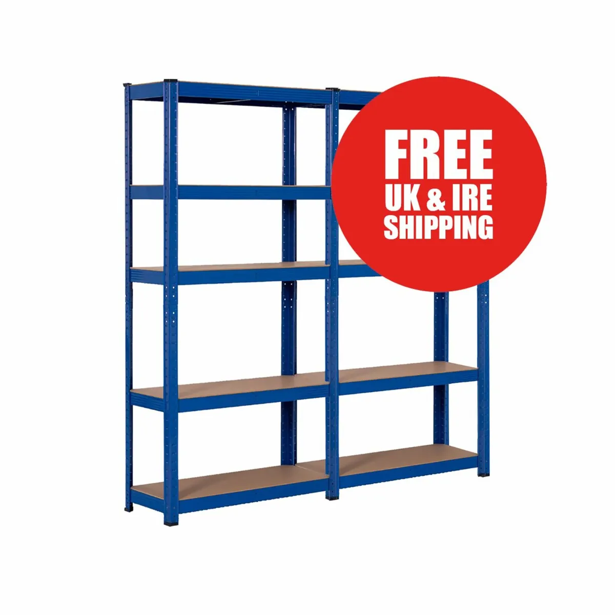 Budget Garage Shelving | 2 Bay Blue - Image 1