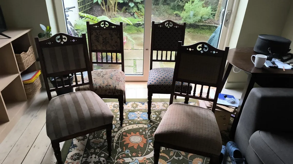 Solid Wooden Upholstered Chairs – Free to Good Hom - Image 2