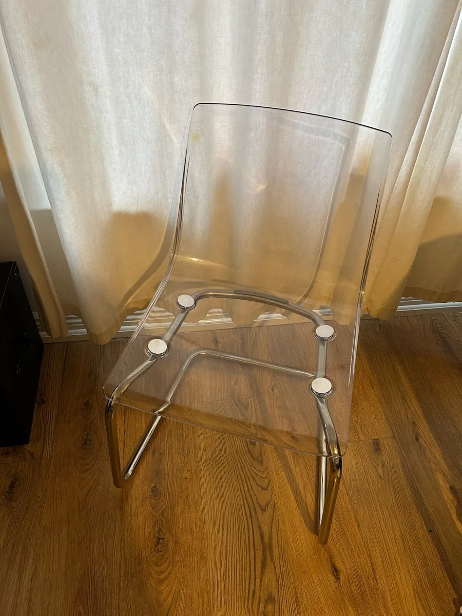 4 Ikea transparent chairs - Image 2
