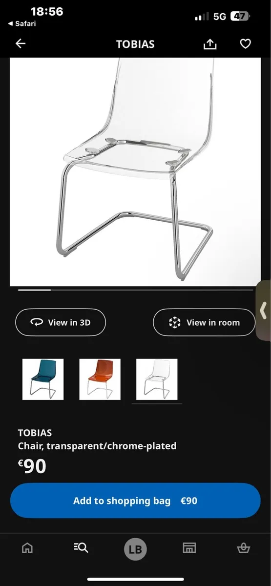 4 Ikea transparent chairs - Image 4