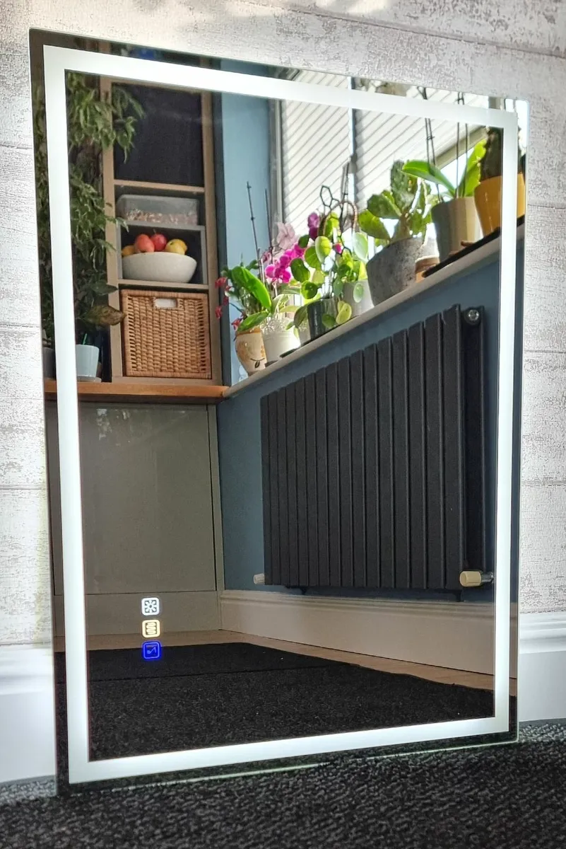 LED Bathroom Mirror 60x80cm Bluetooth Speakers - Image 4
