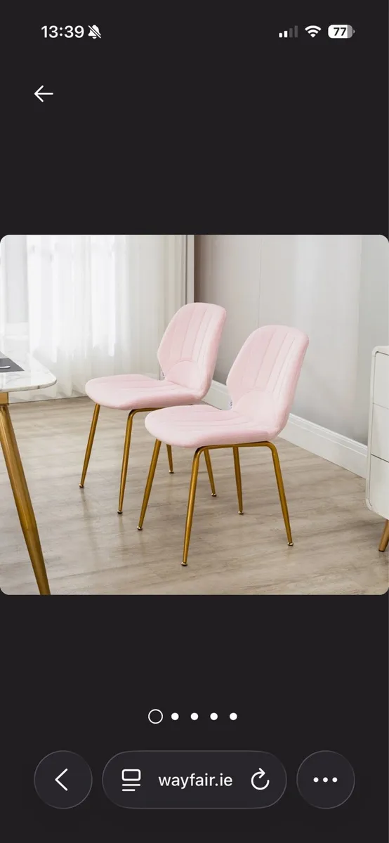 Set of 2 pink chairs - Image 1
