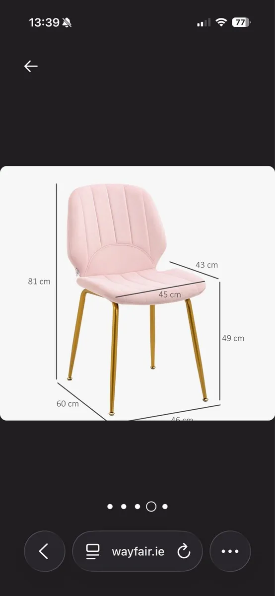 Set of 2 pink chairs - Image 2