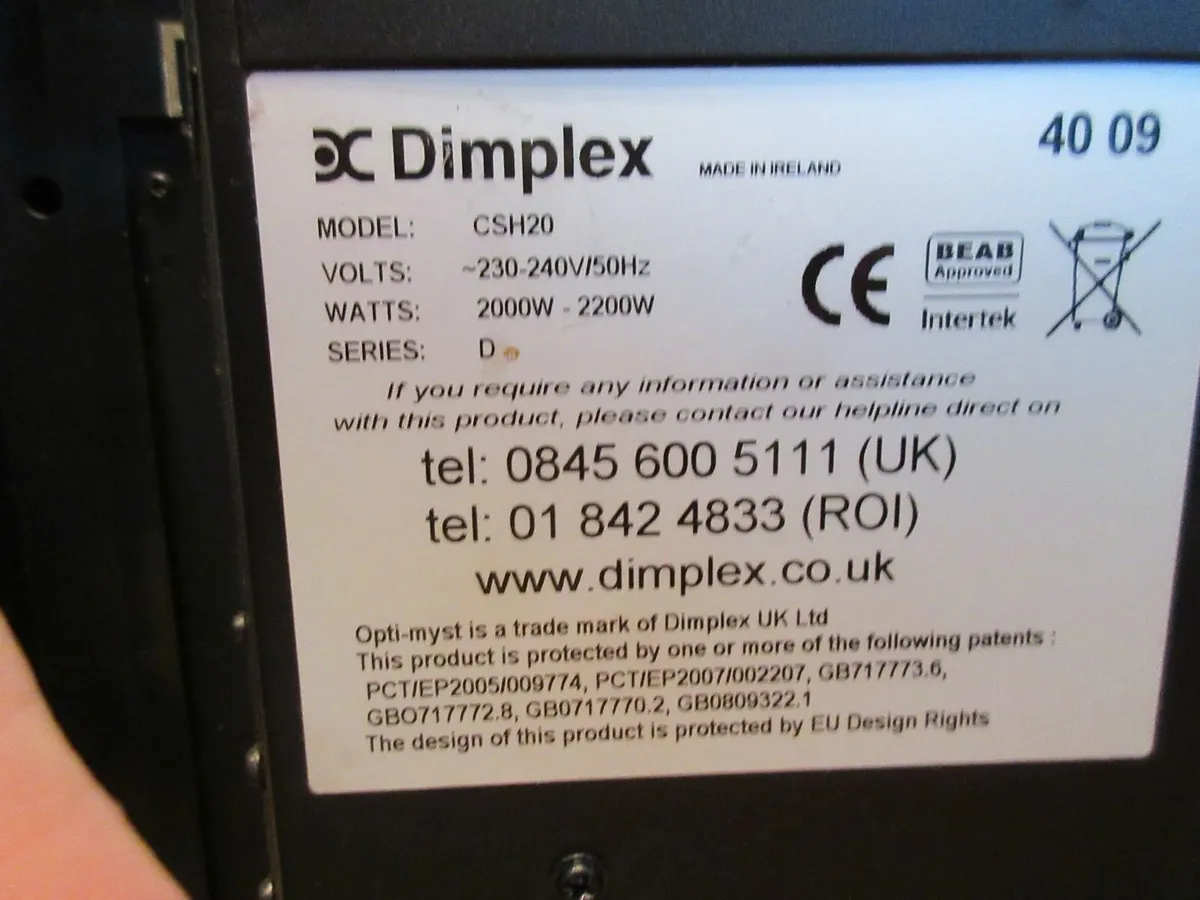 Dimplex Opti-Myst Cavendish Inset Electric Heater - Image 1