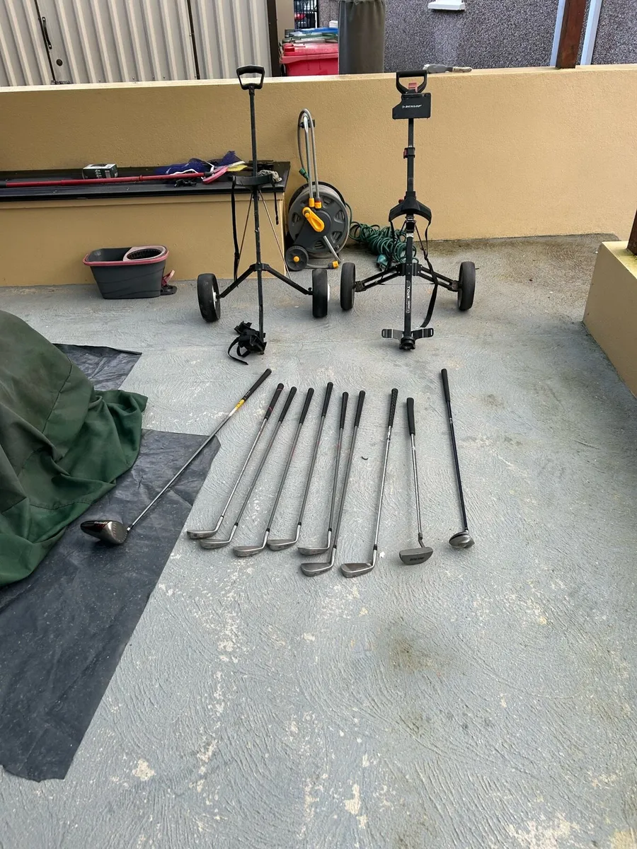 Golf clubs and handball goggles - Image 1