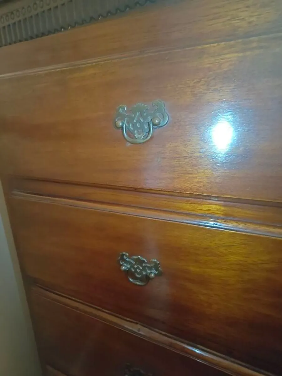 Antiqued Wooden Tall Boy - Image 3