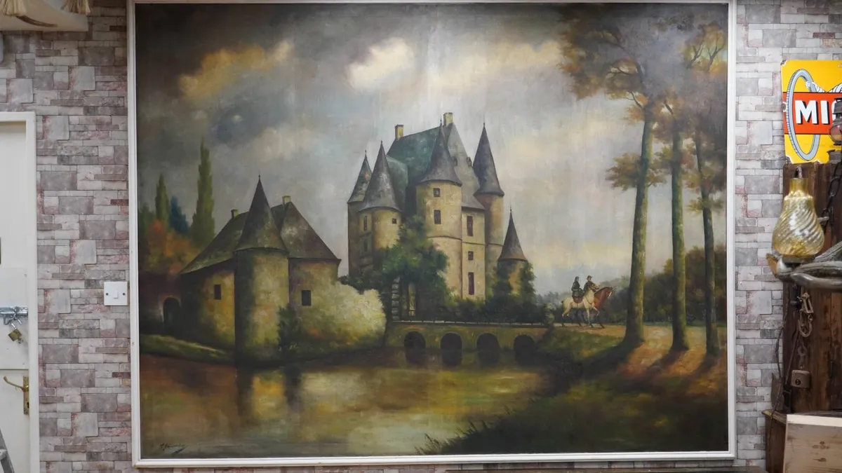 Steenokkerzeel Castle Huge Oil Painting - Image 2