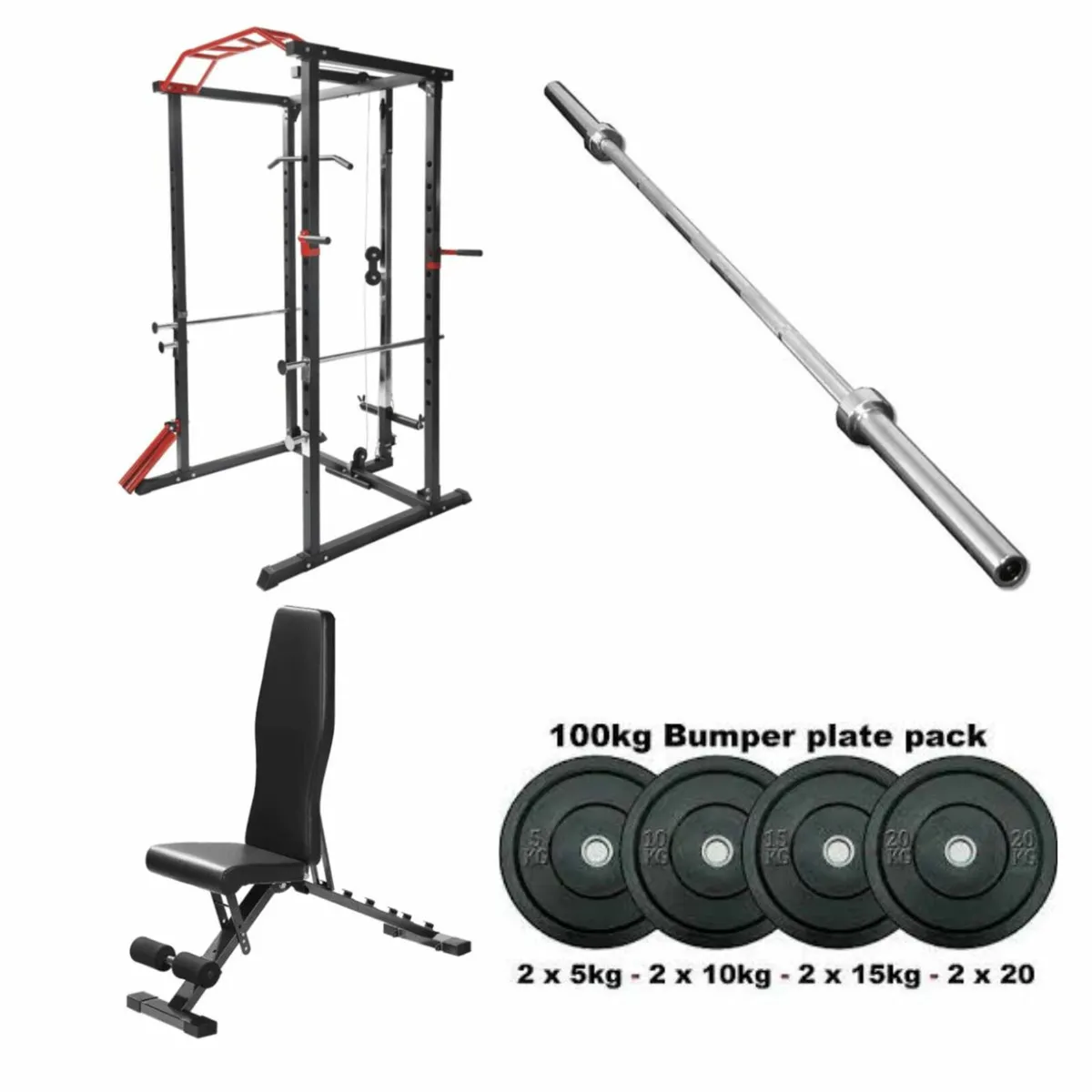 Power rack bundle-100kg Weight Set