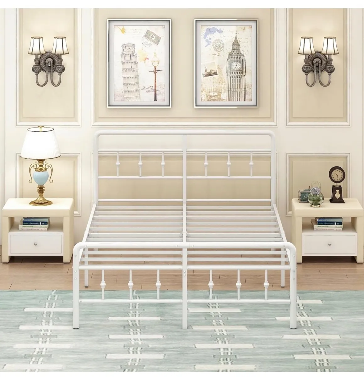 Super King Bed Frame with Victorian Headboard and - Image 4