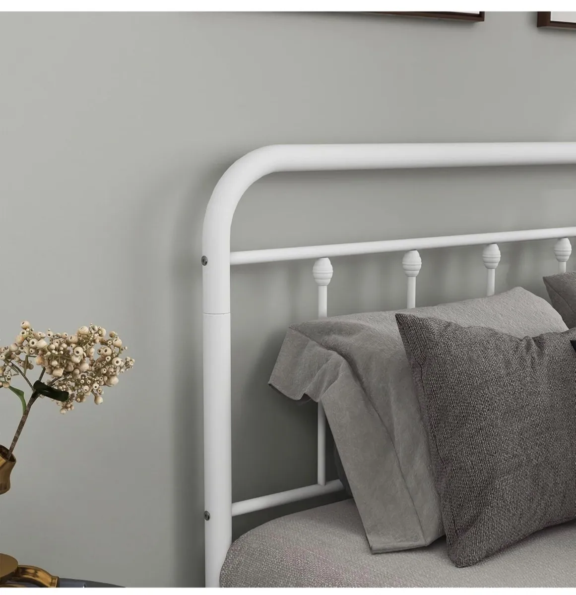 Double Bed Frame with Headboard and Footboard Heav - Image 2