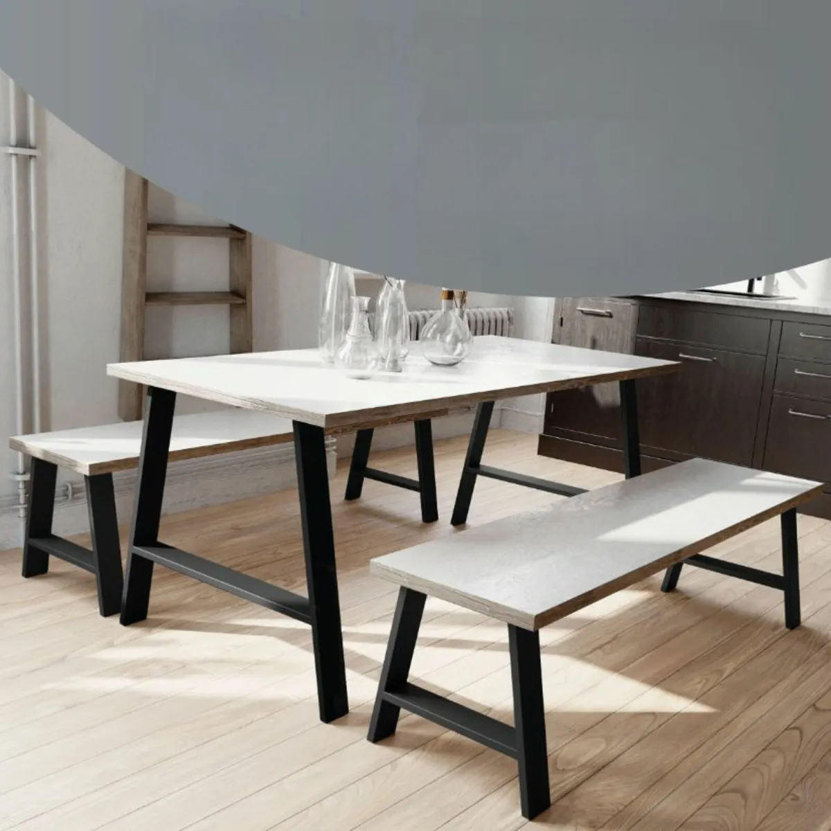 Metal Table Legs Type A Loft Style 44×41 cmSet of2 - Image 3