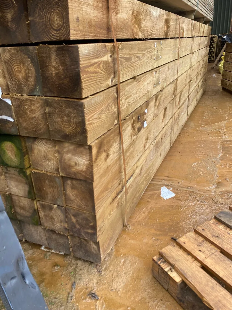 6x6” treated timber beams - Image 1