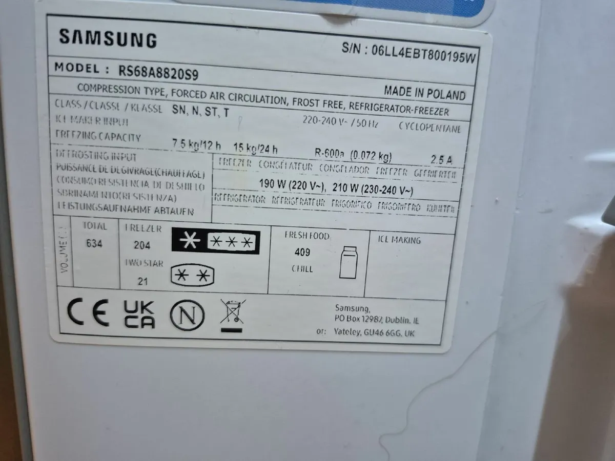 Samsung american fridge - Image 3
