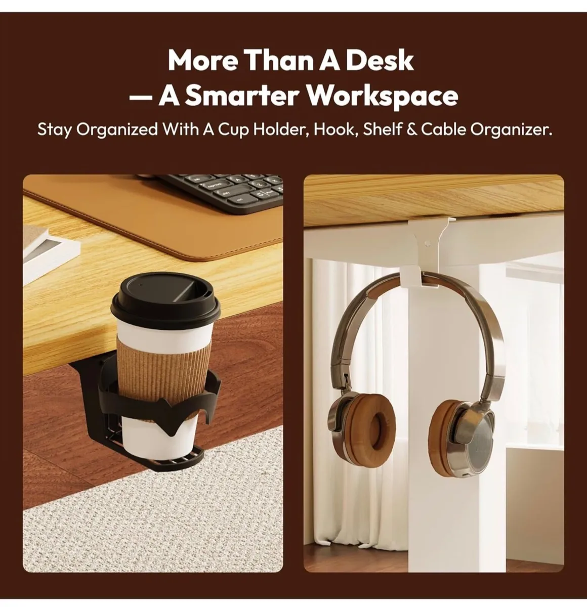 Electric Standing Desk ONE PIECE 110 x54 Height Ad - Image 4