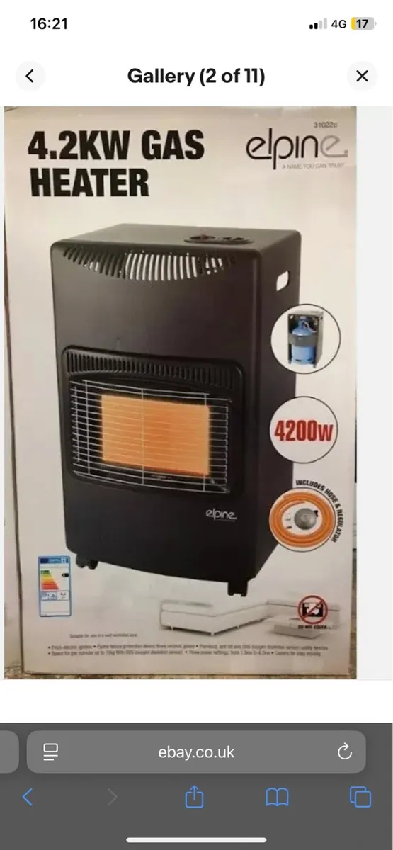 Gas Elpine Heater brand new condition - Image 1