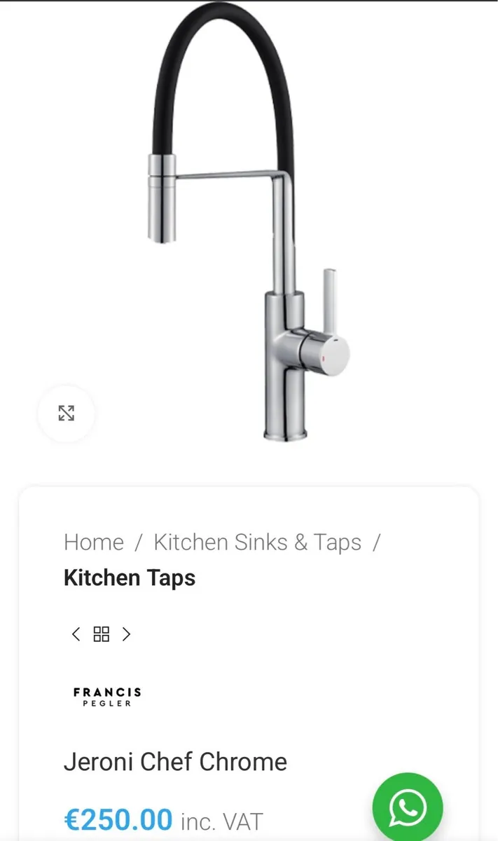 Francis Pegler Jeroni pull out Mixer Tap - Image 1
