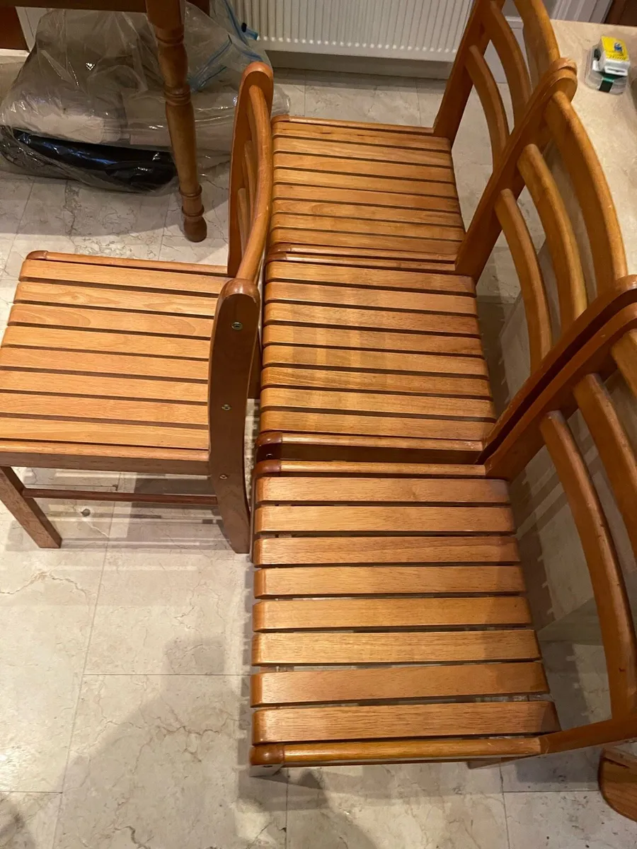 4 x Good Sturdy Kitchen Dining Chairs - Deliver - Image 2