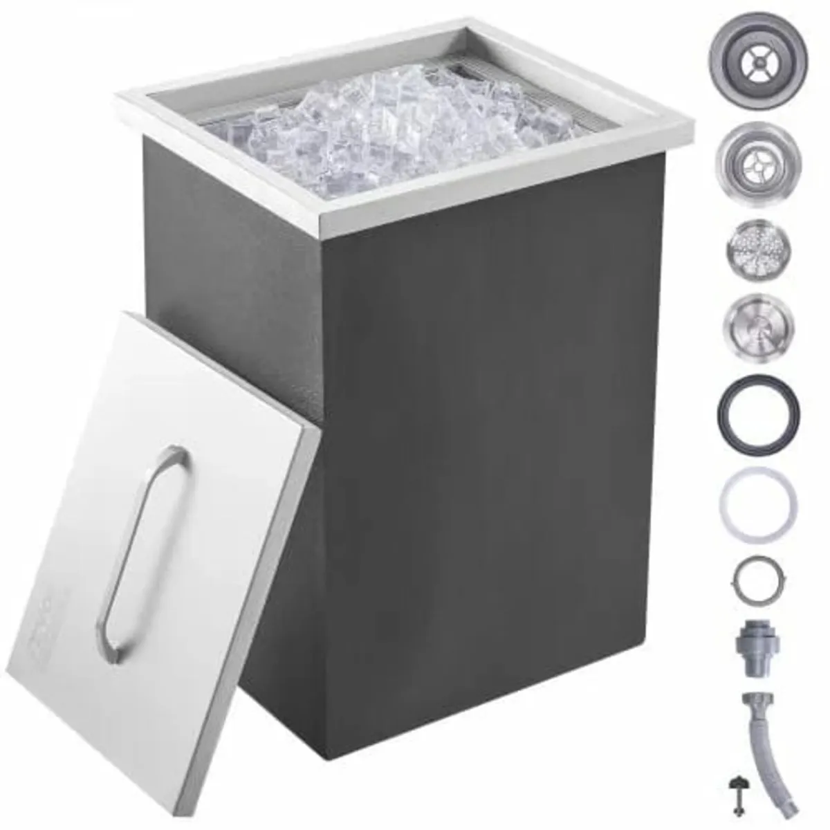 Drop in Ice Chest, 14"L x 12"W x 18"H Stainless St - Image 1
