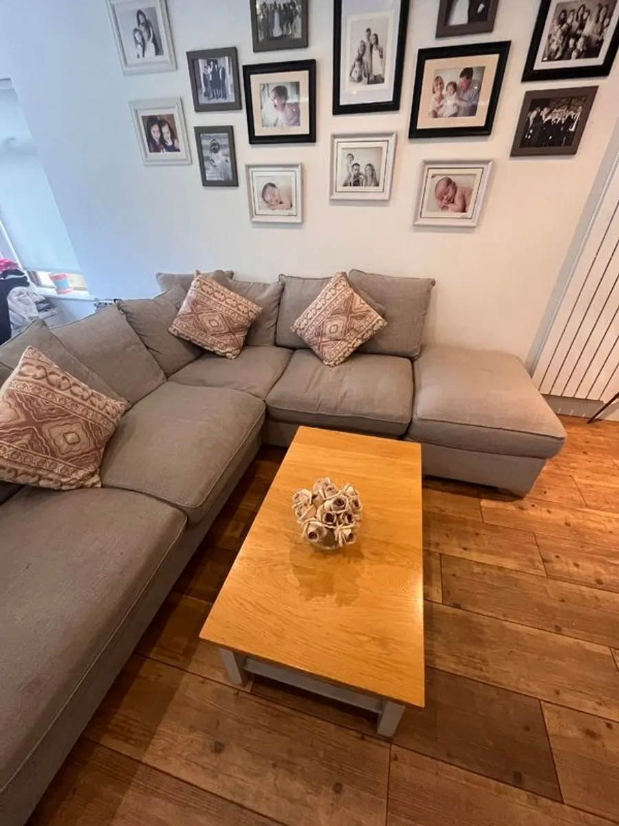 Corner Sofa with Table - Image 1