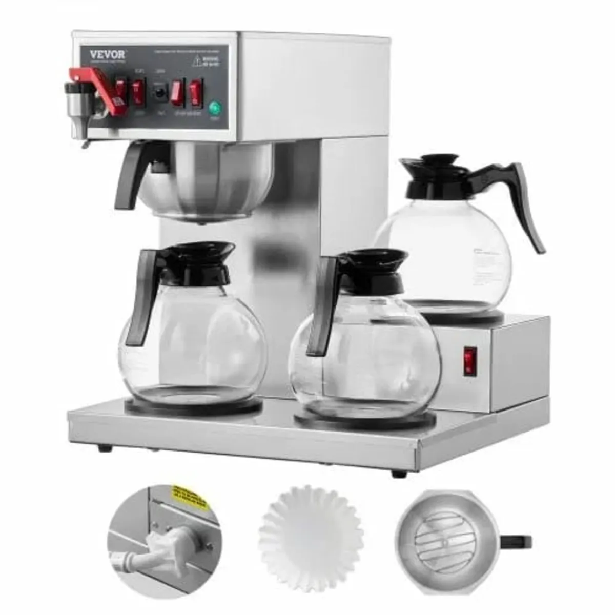 12 Cups Commercial Drip Coffee Maker, Coffee Maker - Image 1