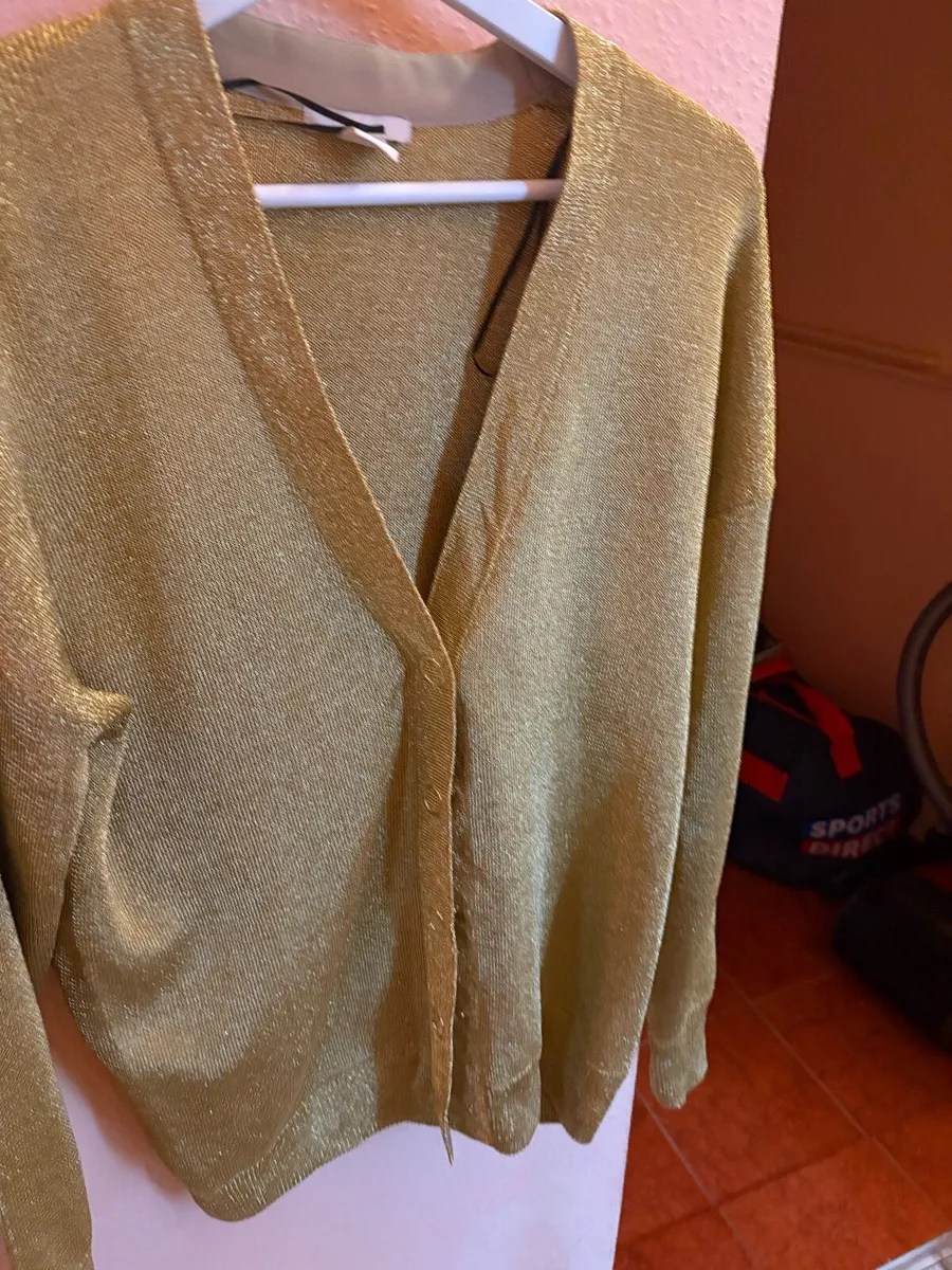 New H&M gold cardigan - Image 1