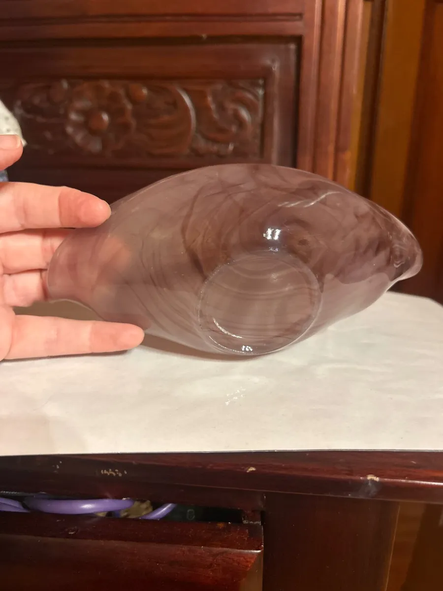 SOWERBY retro PURPLE CLOUD glass trinket oval bowl - Image 3