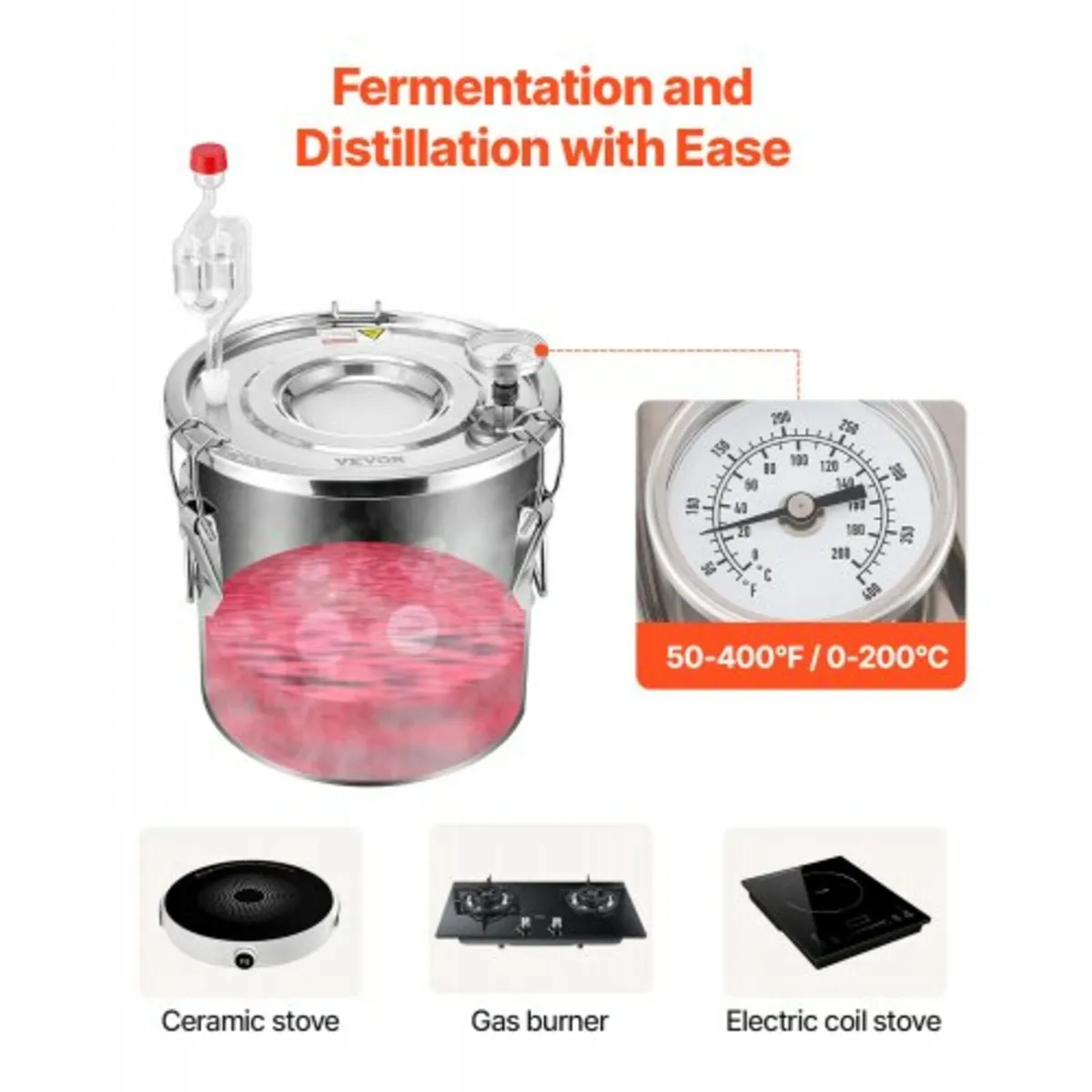 13.2 Gal / 50 L Stainless Steel Water Alcohol Dist - Image 2