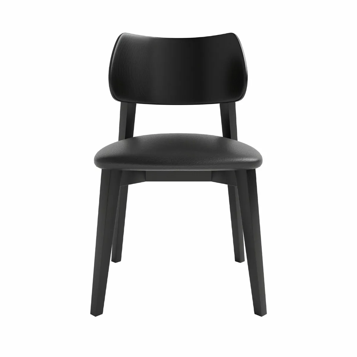 The Arlo Mid-Century Modern Dining Chair in Black - Image 2