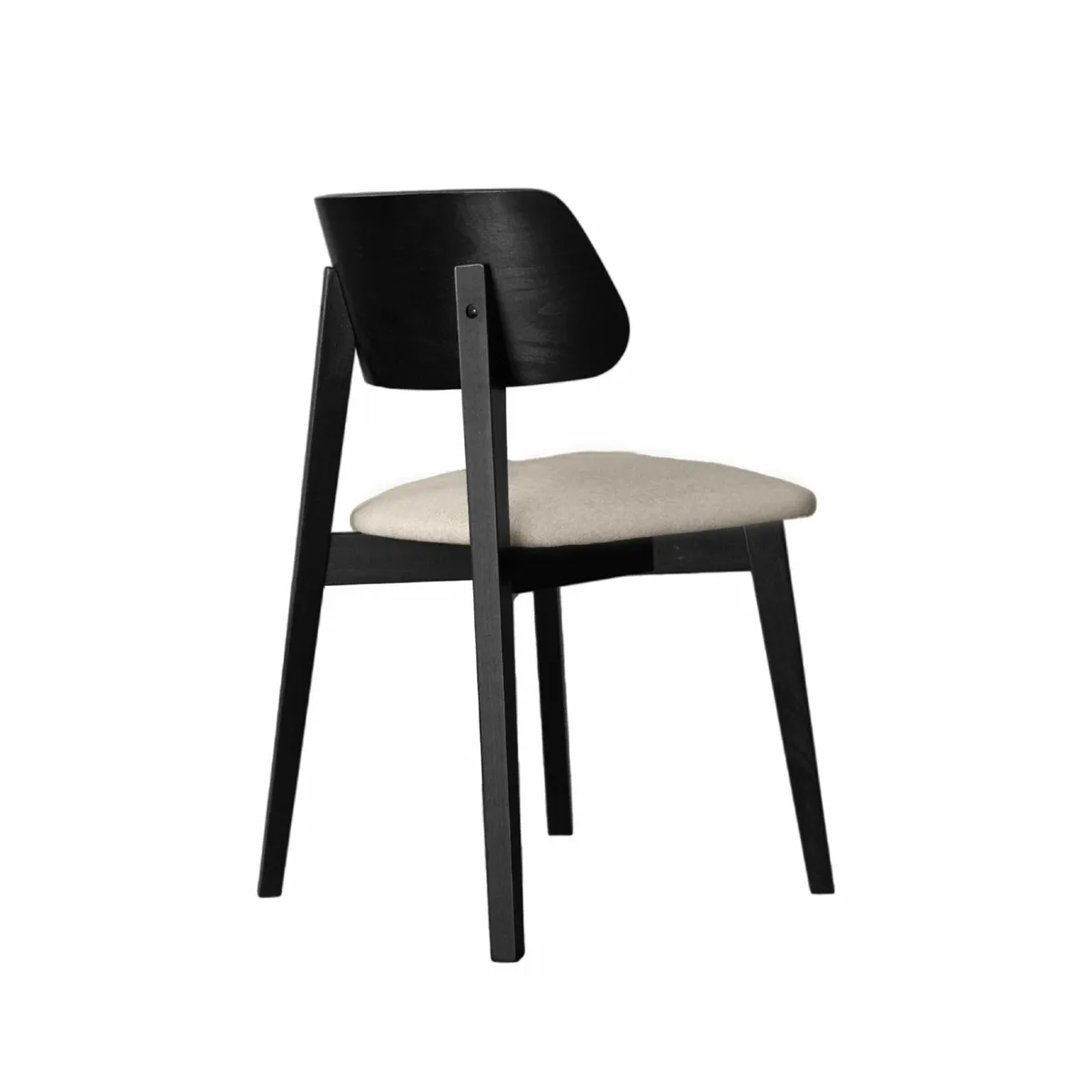 The Arlo Mid-Century Modern Dining Chair in Black - Image 3