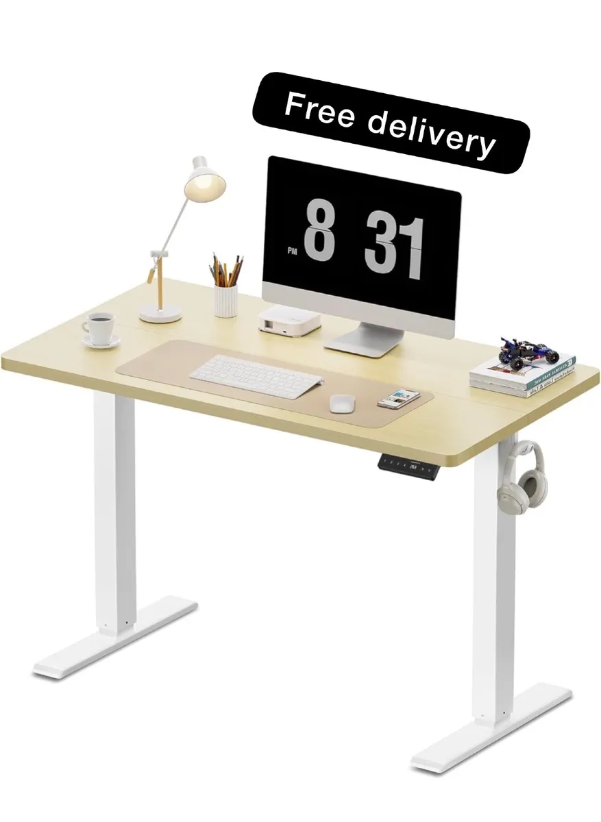 100 x 60 cm Standing Desk, Electric Height Adjusta - Image 1