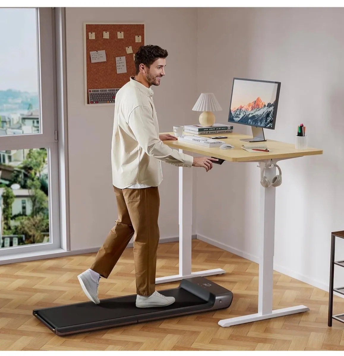 100 x 60 cm Standing Desk, Electric Height Adjusta - Image 1
