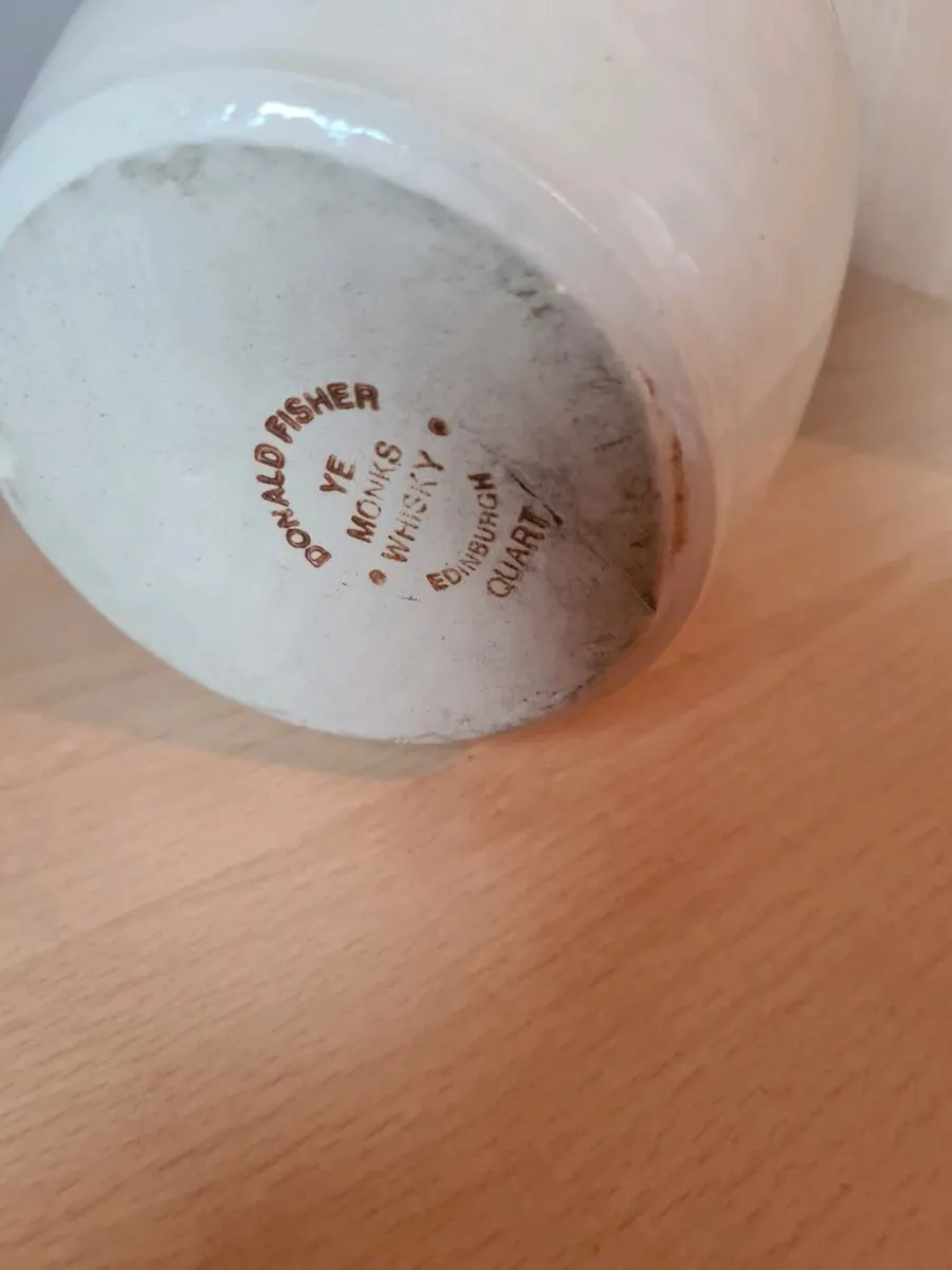 Vintage Donald Fisher Ye Monks Whisky Pottery Jug - Image 3