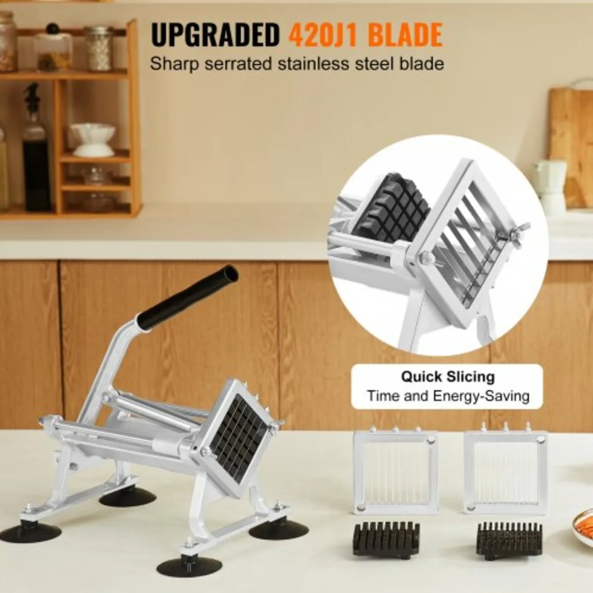 Commercial Vegetable Slicer, 1/4"+3/8"+1/2" Fruit - Image 2