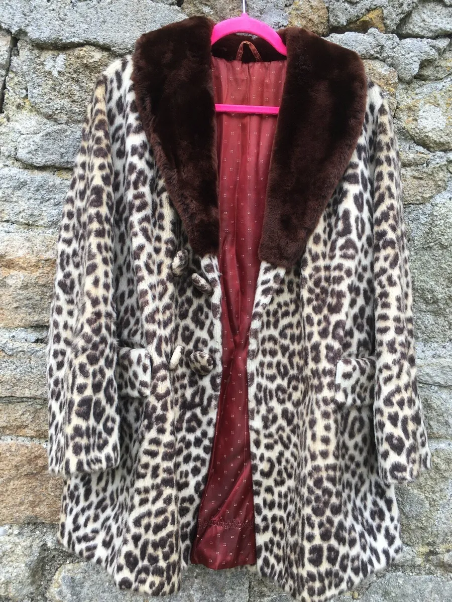 Vintage leopard beaver coat - Image 1