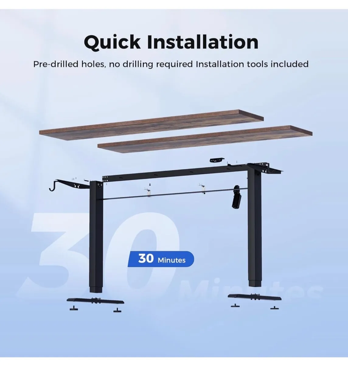 Electric Standing Desk, 100 x 60 cm Height Adjusta - Image 2