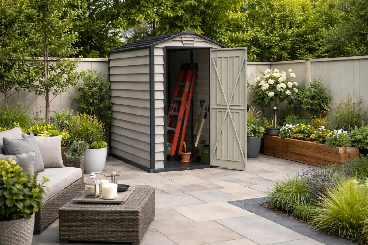 4×6 Evermore Vinyl Garden Shed – Grey - Image 4