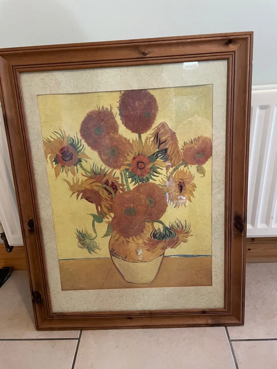 Framed picture  of Vase with Sunflowers - Image 3