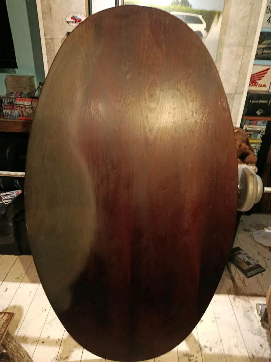 Beautiful oval solid mahogany table top - Image 1