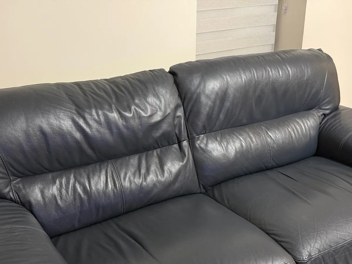 Leather couch and chair - Image 4
