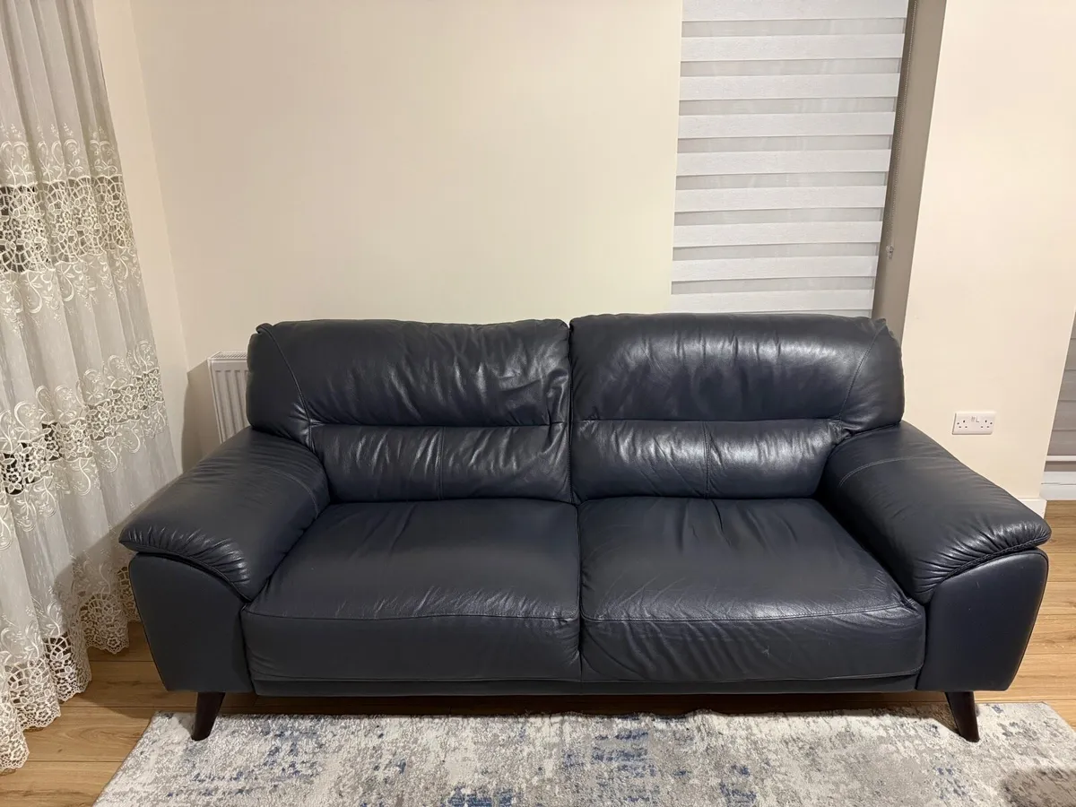 Leather couch and chair - Image 2