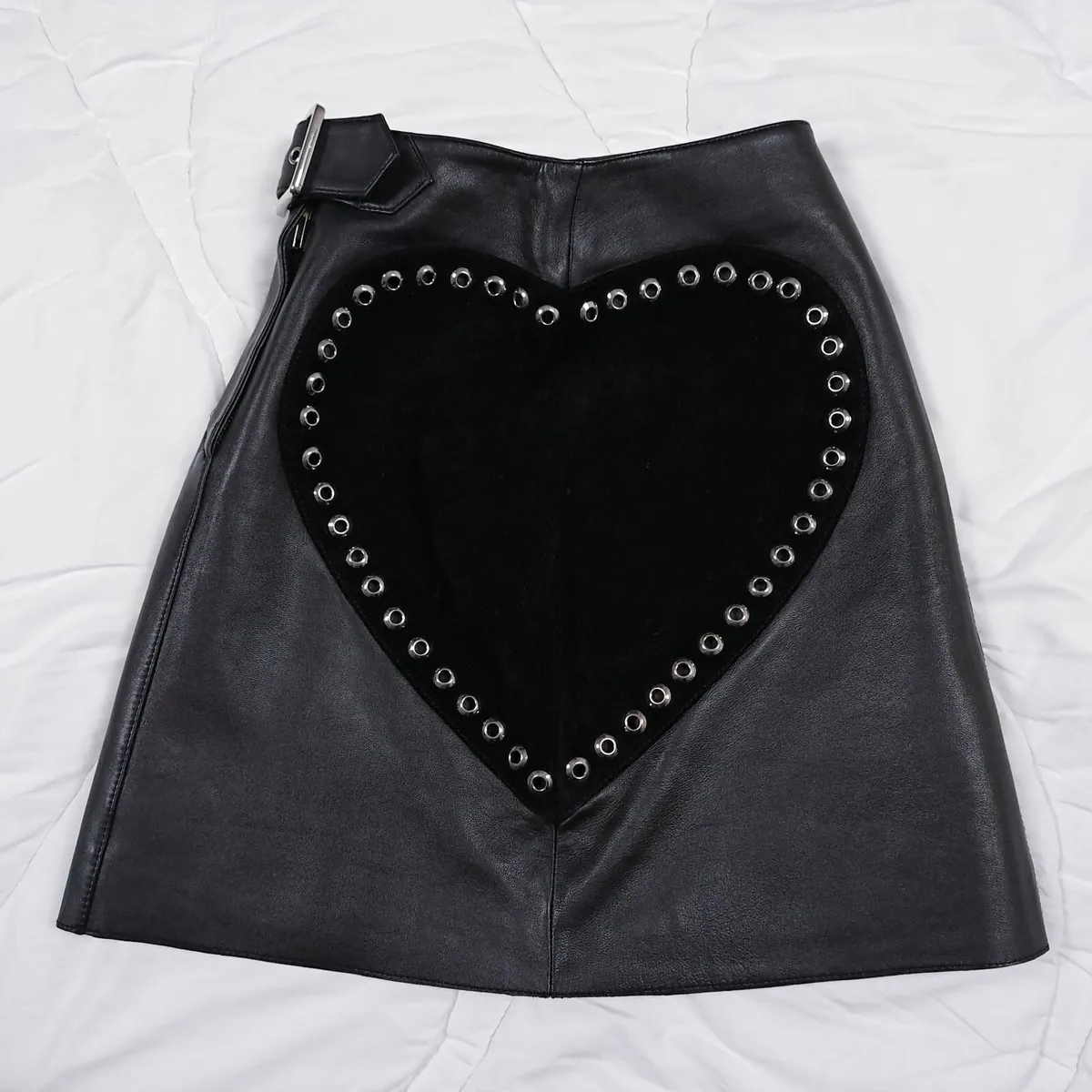 Maje Black 100% Real Leather Mini Skirt 4UK/32EU - Image 3