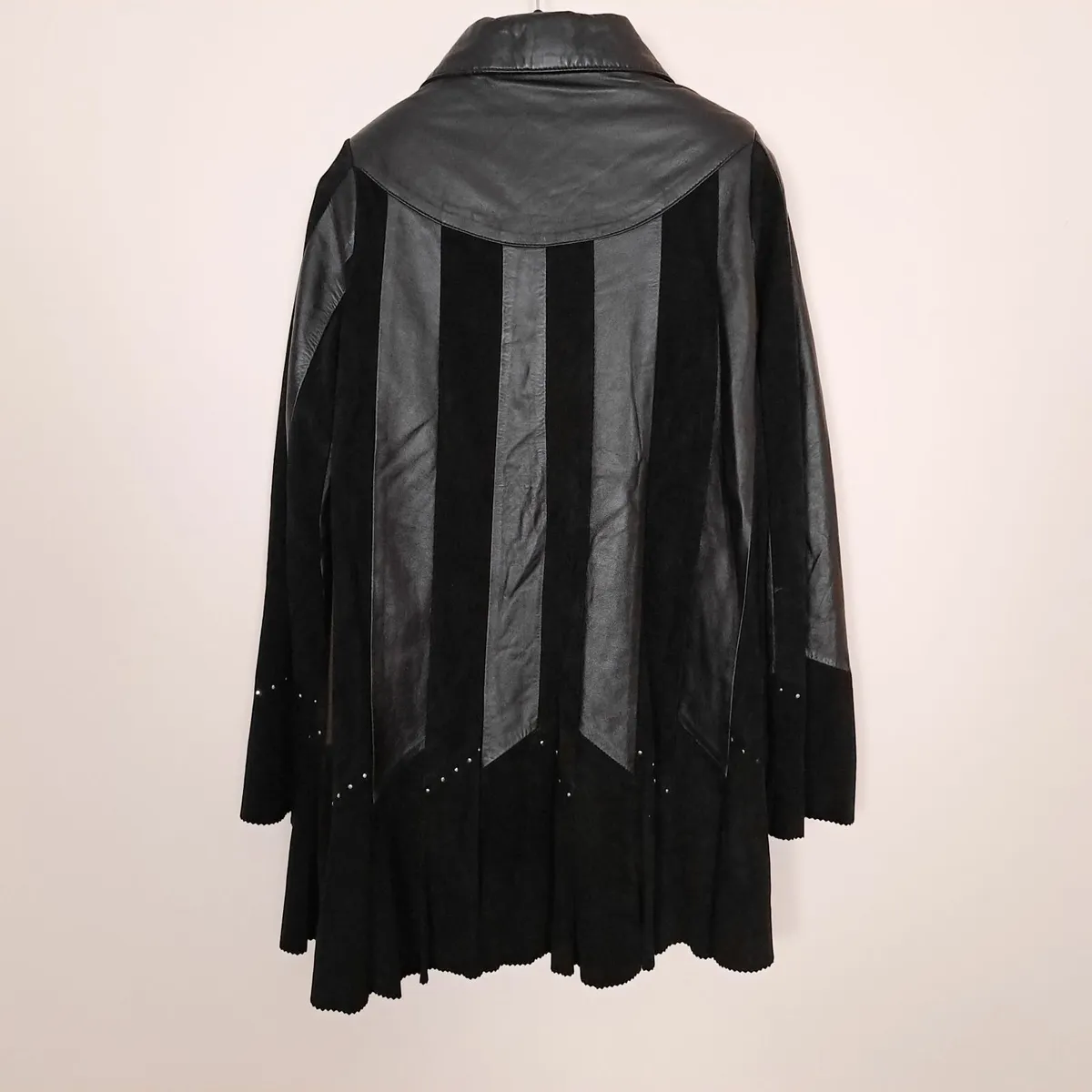 Hollywood Vintage Black Leather Suede Jacket L - Image 2