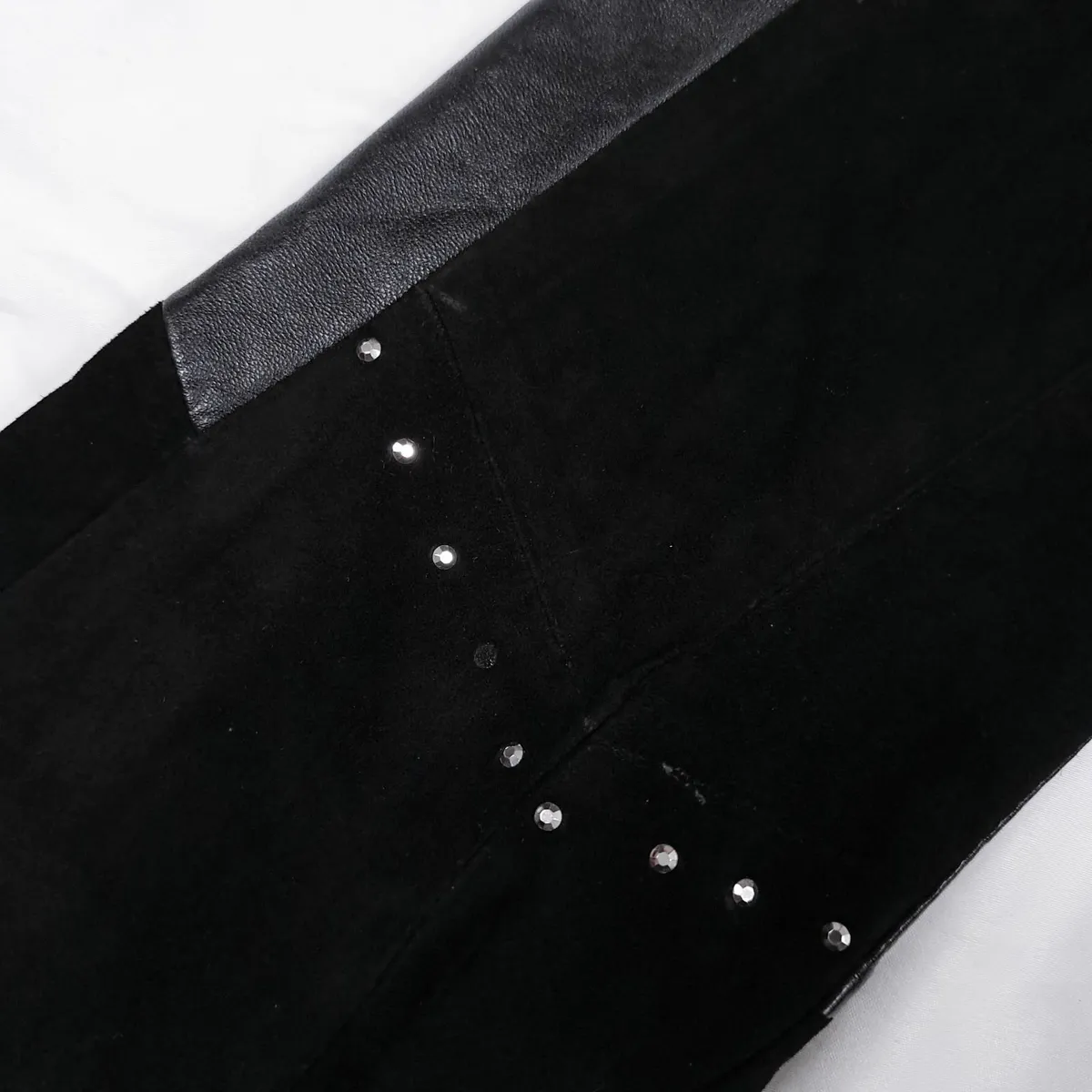 Hollywood Vintage Black Leather Suede Jacket L - Image 4