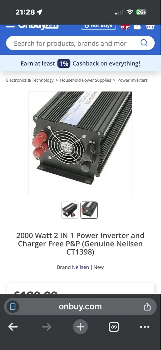 Neilsen 2 in 1 2000w Power Inverter & Charger - Image 3