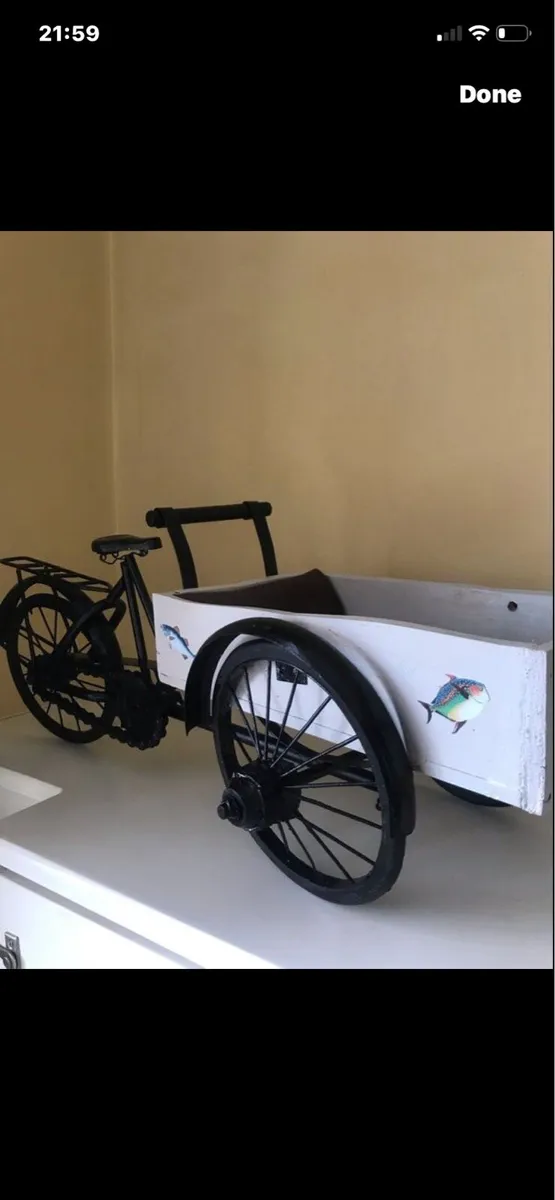 Antique Handcrafted Fishmongers Delivery Bike - Image 1