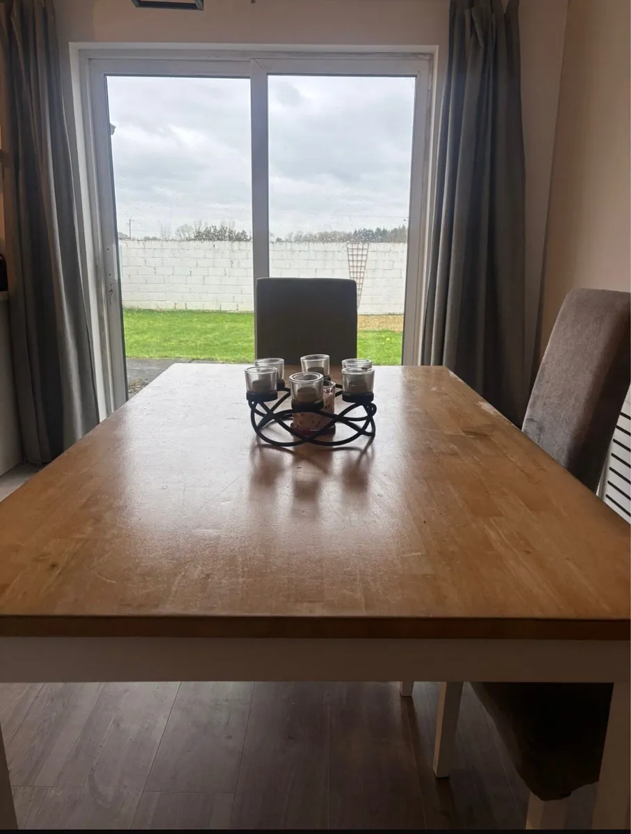 Wooden Dining Table and 6 Chairs - Image 3