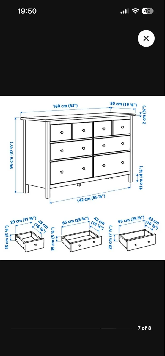 Hemnes chest of drawers (IKEA) - Image 4