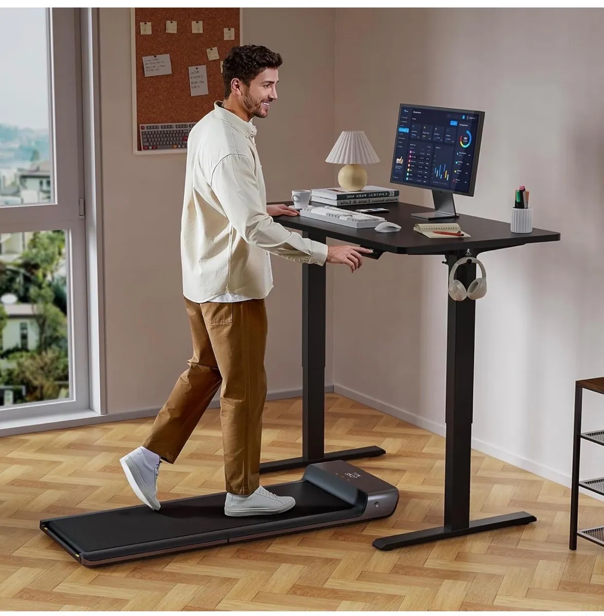 100 x 60 cm Standing Desk, Electric Height Adjusta - Image 1