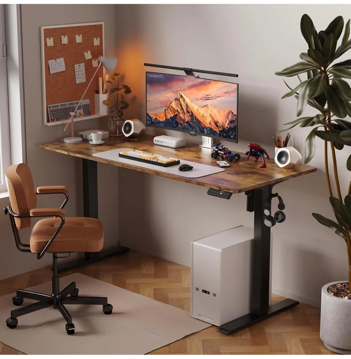 100 x 60 cm Standing Desk, Electric Height Adjusta - Image 4