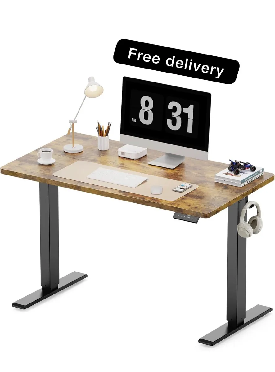 100 x 60 cm Standing Desk, Electric Height Adjusta - Image 1
